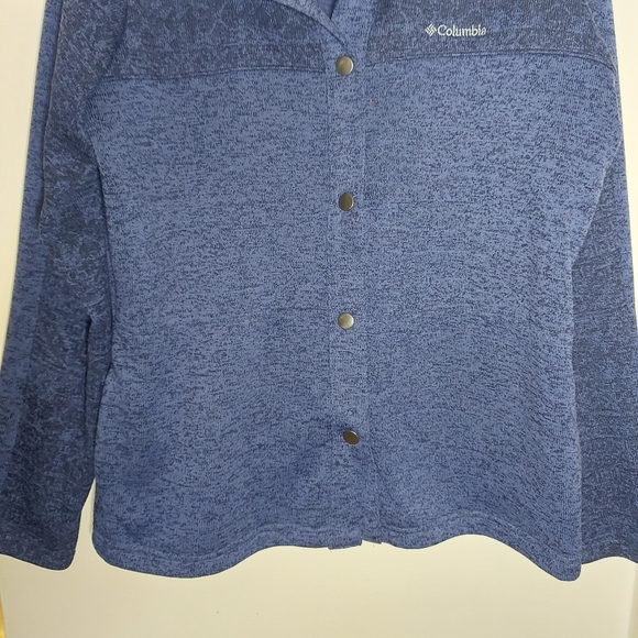 Columbia Blue Fleece Warm Button Sweater - Picture 4 of 6